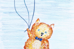 Balloon-cat-Color-pencil