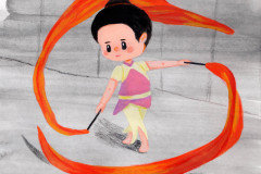 Mixed-Media-Girl-dancing