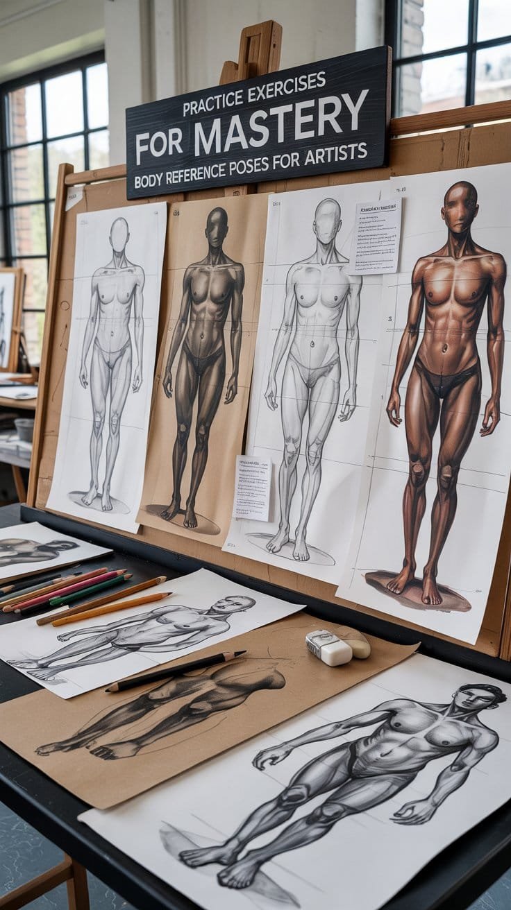 Higher Reference Point Body Master Body Reference Poses for Dynamic Figure Drawing
