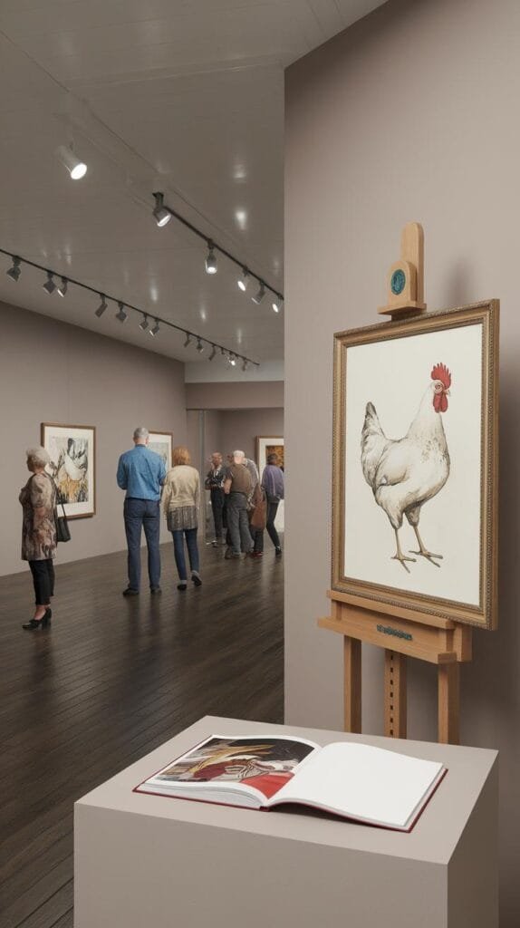 Chicken Shadow Ink Quirky Chicken Painting Ideas Using Gouache And Ink Wash – Rabbit And ...