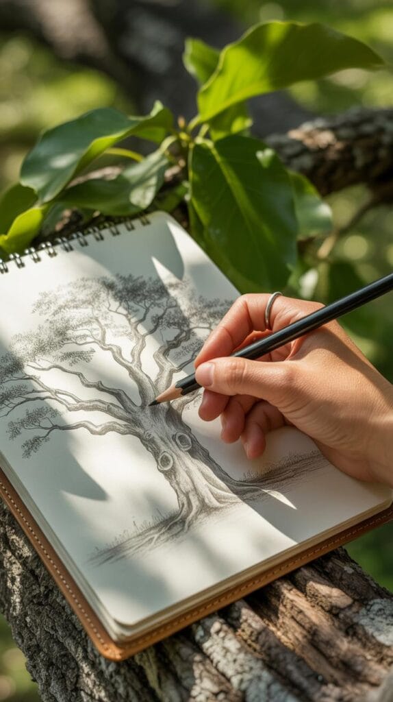 Tree Scatching Tree Sketches From Beginner Mistakes to Natural Accuracy β Rabbit And ...